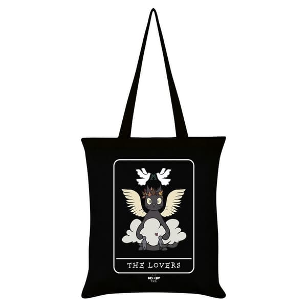 Spooky Cat De elskende Tarot Tote Bag Black/White One Size