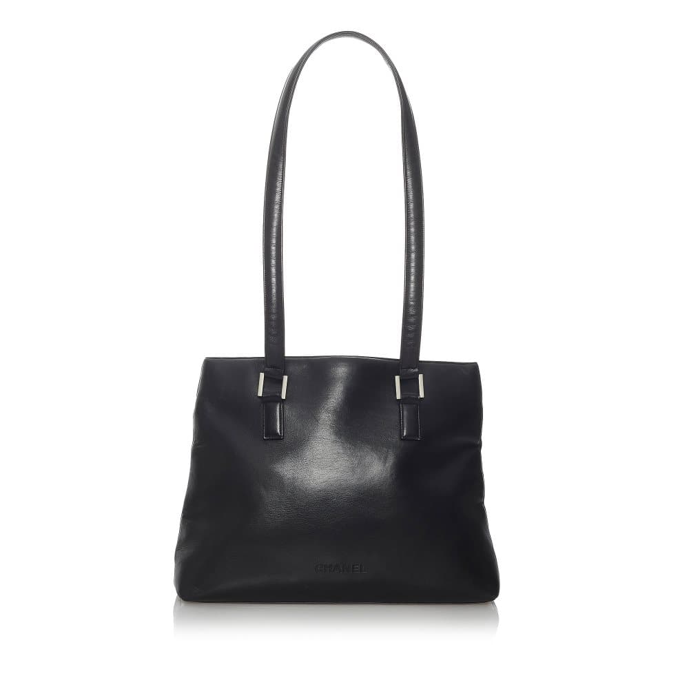 Pre-owned Chanel Leather Tote Bag Black