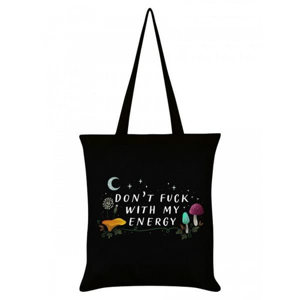 Grindstore Don´t Fuck With My Energy Tote Bag Black/White One Size