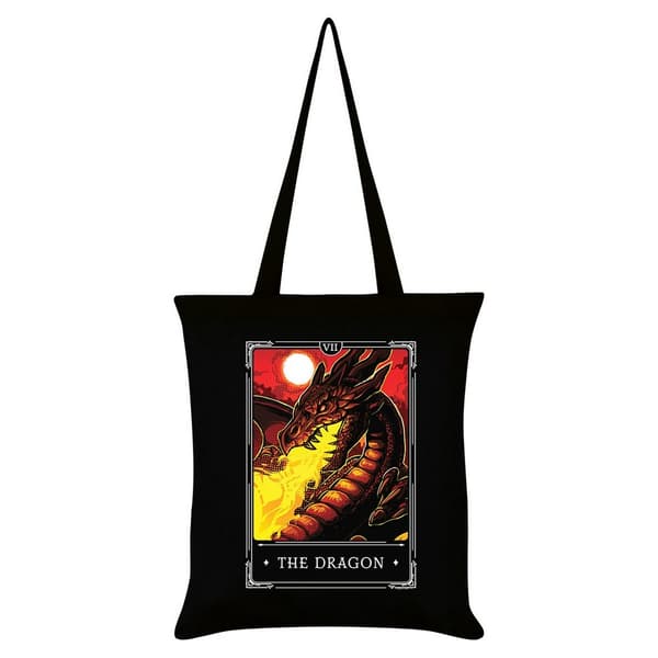 Deadly Tarot Legends The Dragon Tote Bag Black/Yellow/Red One Size
