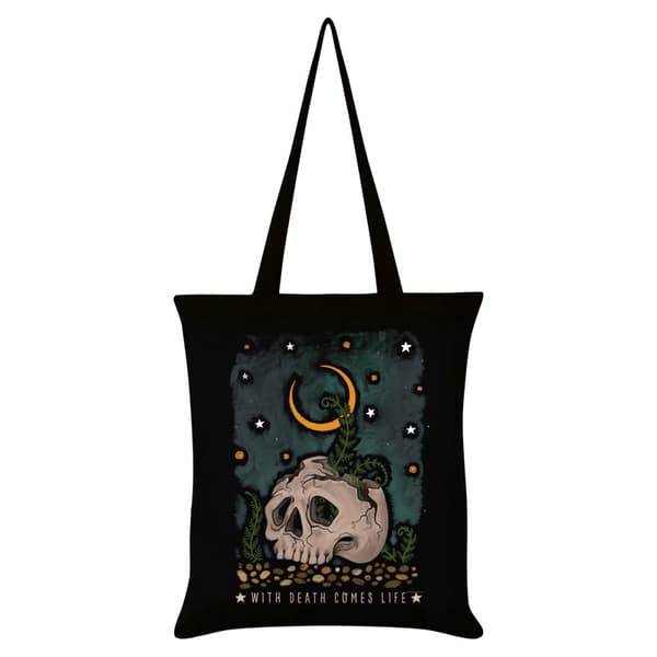Grindstore Natural World With Death Comes Life Tote Bag Black/White One Size