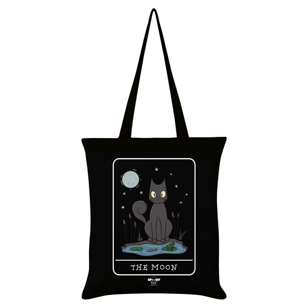 Spooky Cat Månen Tarot Tote Bag
