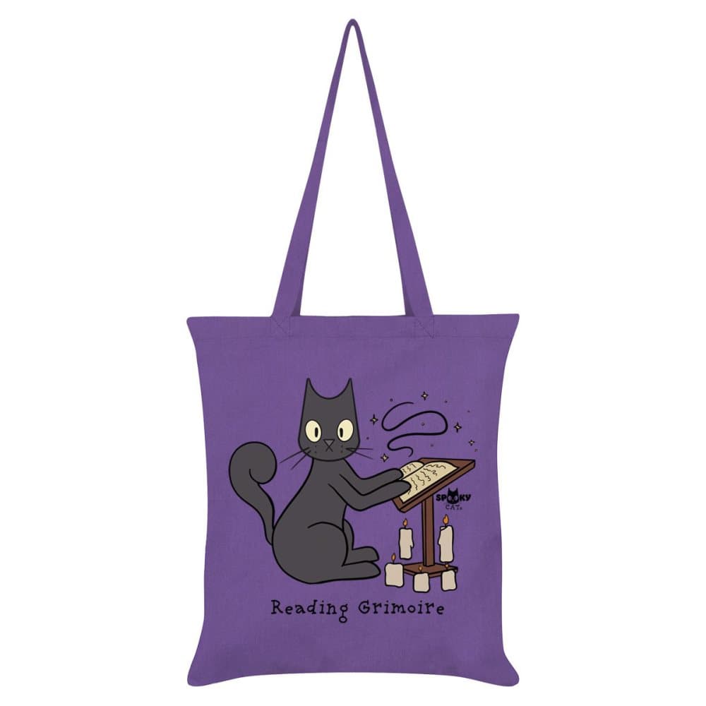 Spooky Cat Läsning Grimoire Tote Bag