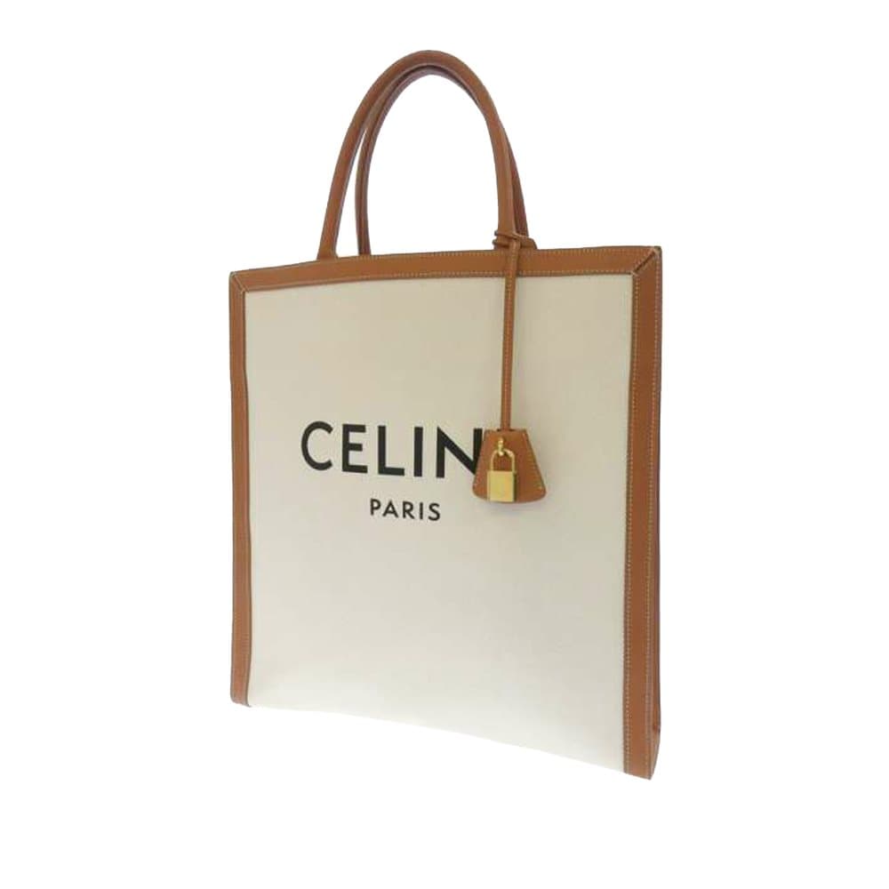 Pre-owned Celine Vertical Cabas Tote Bag White