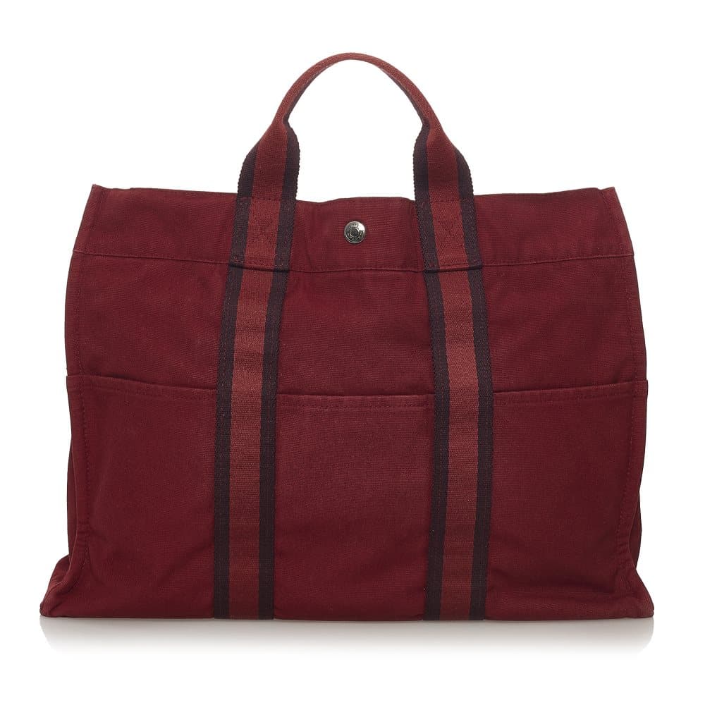 Pre-owned Hermes Fourre Tout MM Red