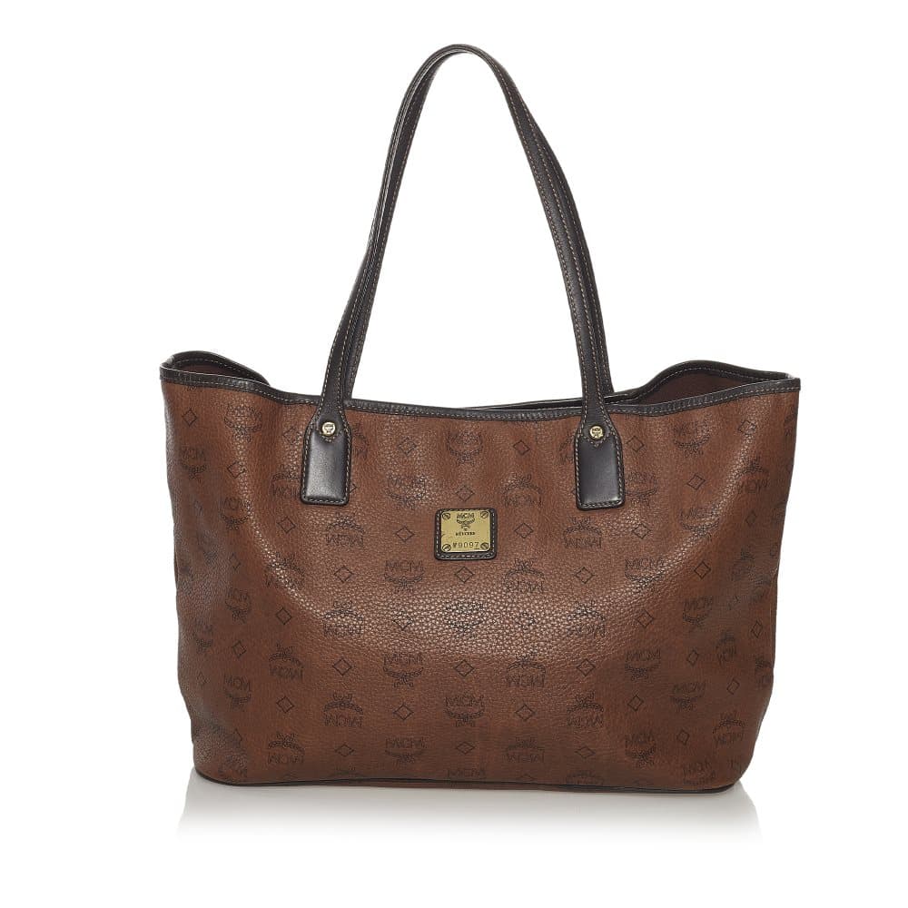 Pre-owned MCM Visetos Tote Bag Brown