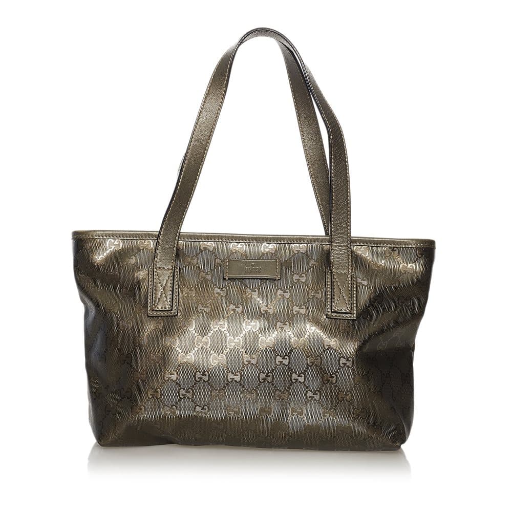 Pre-owned Gucci GG Imprime Tote Bag Brown