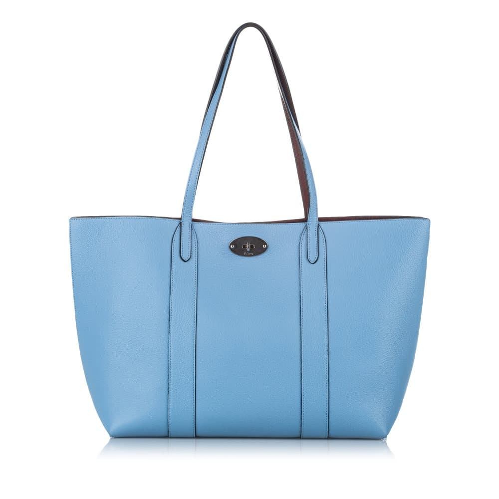 Pre-owned Mulberry Bayswater Leather Tote Bag Blue