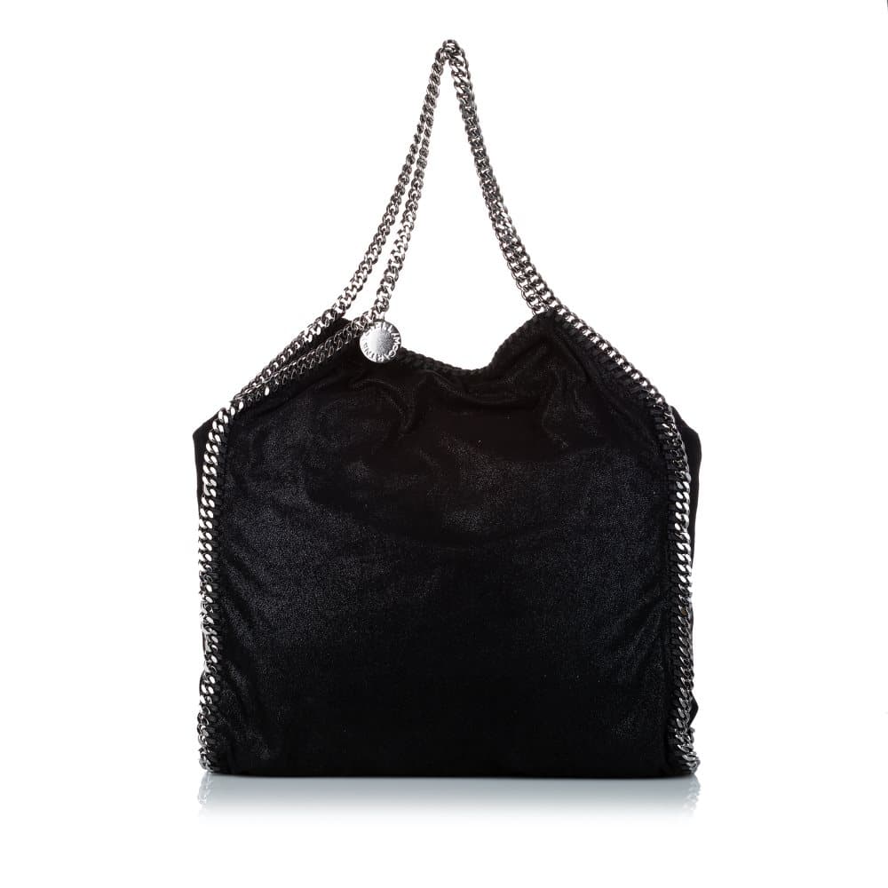 Pre-owned Stella McCartney Falabella Fold-Over Tote Bag Black