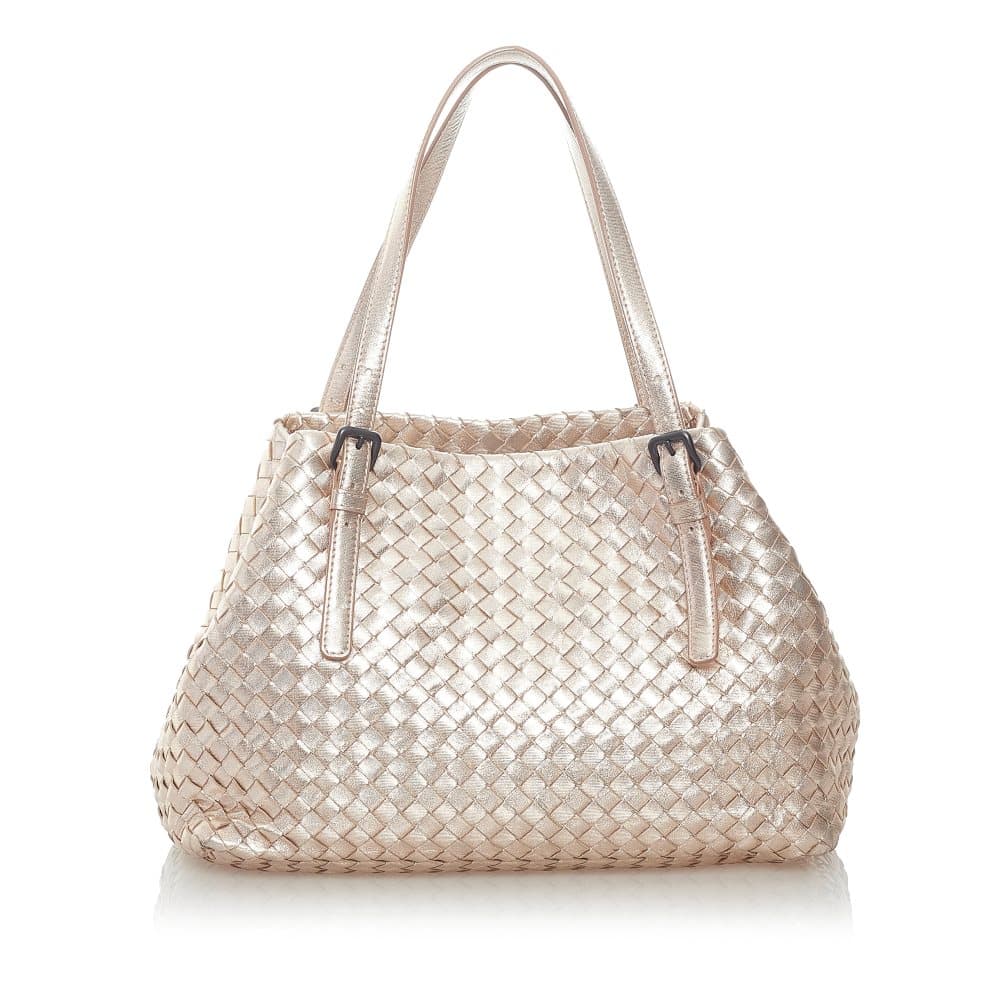 Pre-owned Bottega Veneta Intrecciato Leather Tote Bag Pink