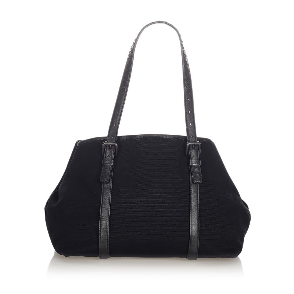 Pre-owned Bottega Veneta Canvas Tote Bag Black