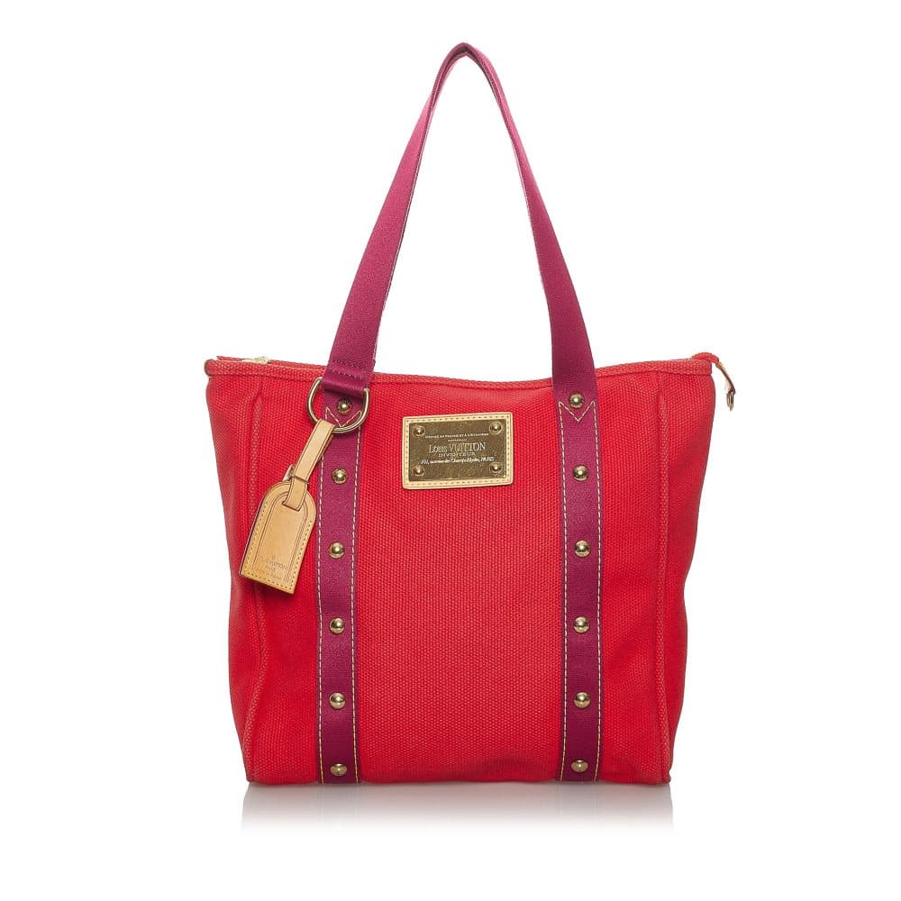 Pre-owned Louis Vuitton Antigua Cabas MM Red