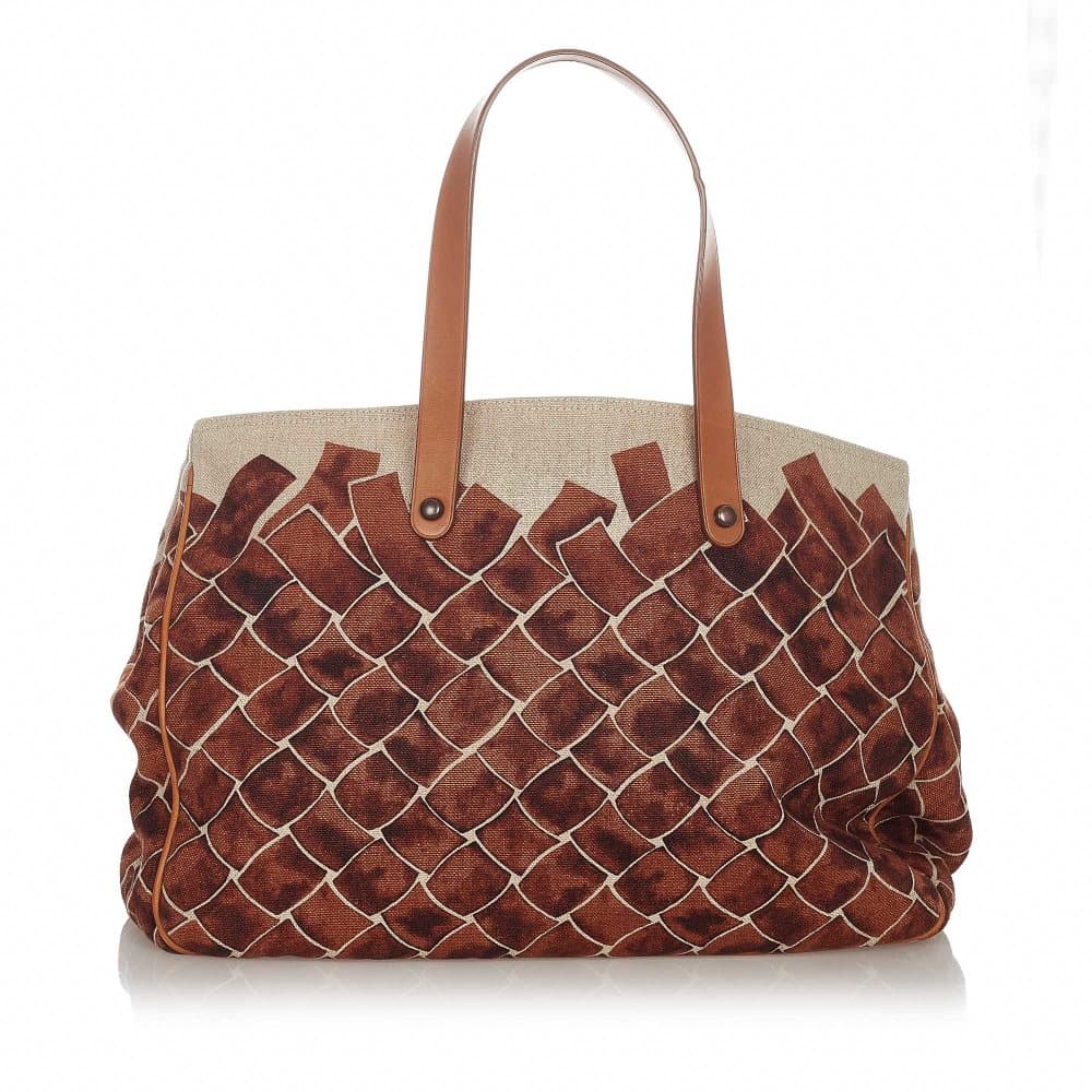 Pre-owned Bottega Veneta Canvas Tote Bag Brown