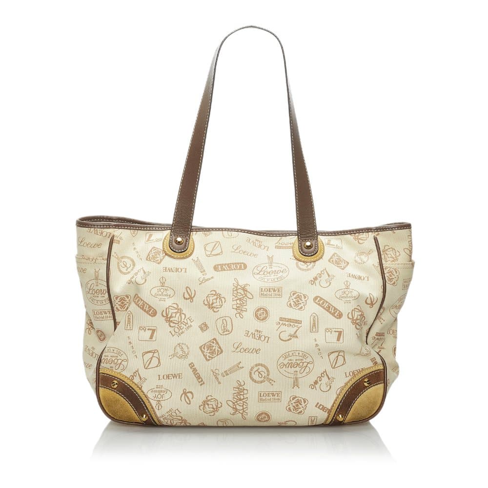 Pre-owned Loewe 160th Anniversary Canvas Tote Bag Brown
