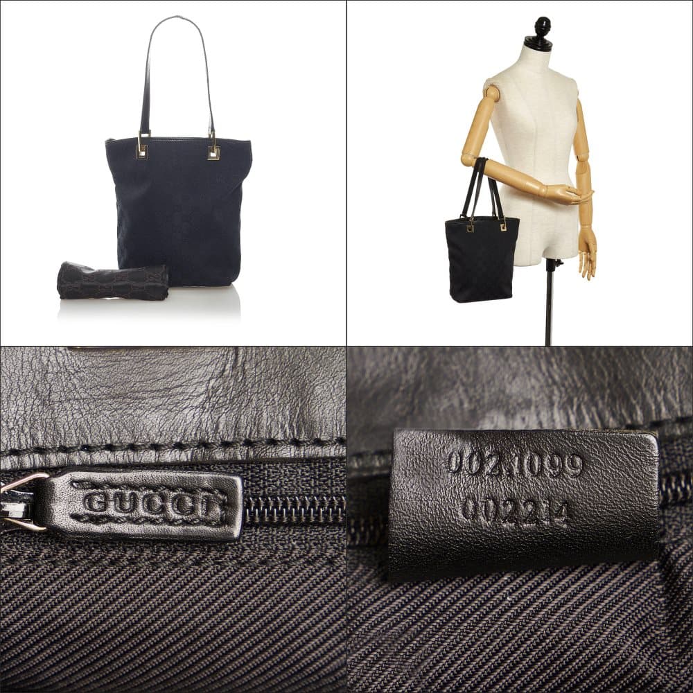 Pre-owned Gucci GG Canvas Tote Bag Black
