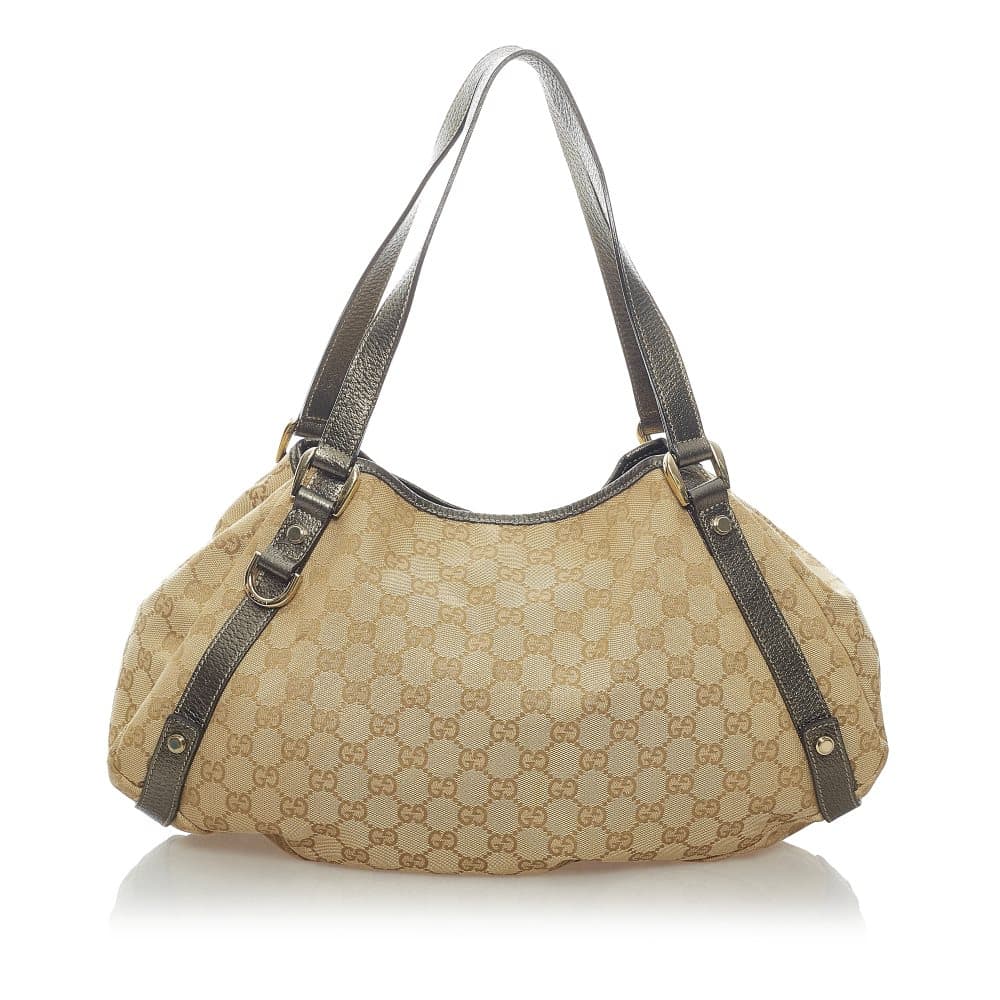 Pre-owned Gucci GG Canvas Abbey D-Ring Tote Bag Brown