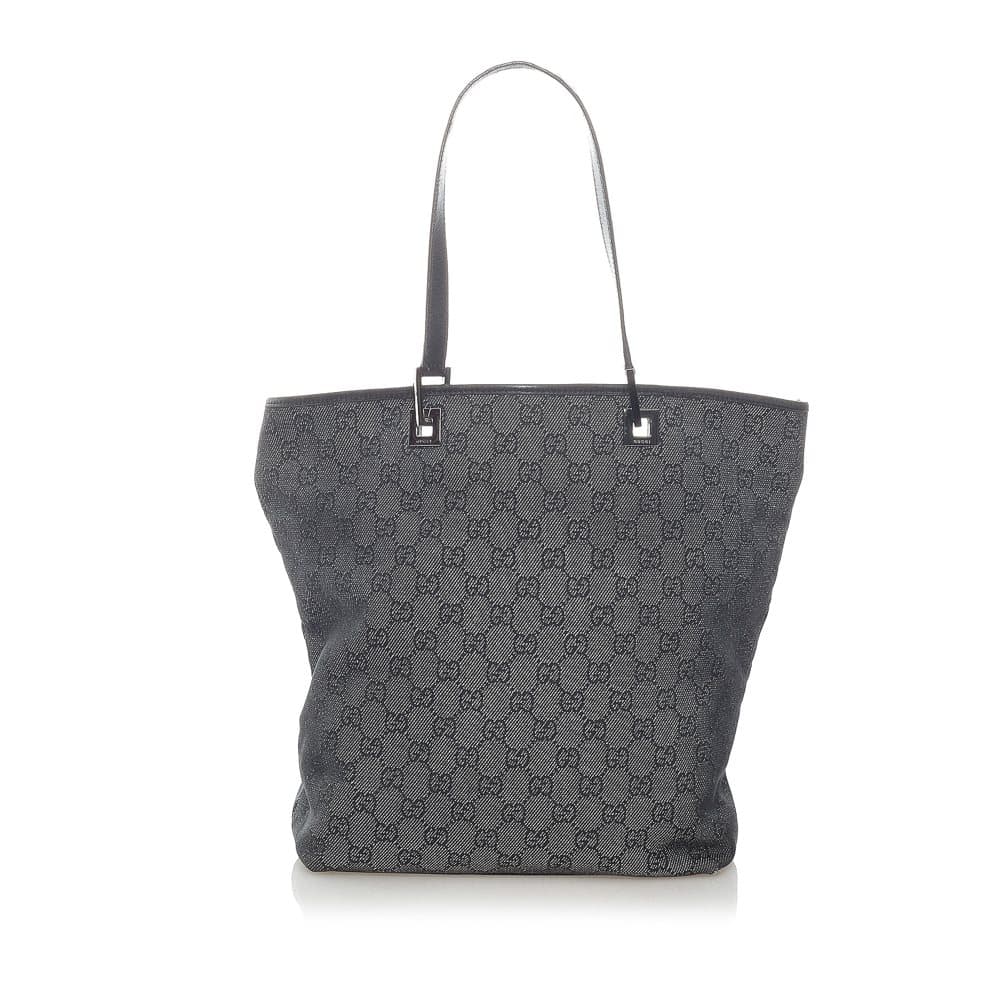 Pre-owned Gucci GG Canvas Tote Bag Gray