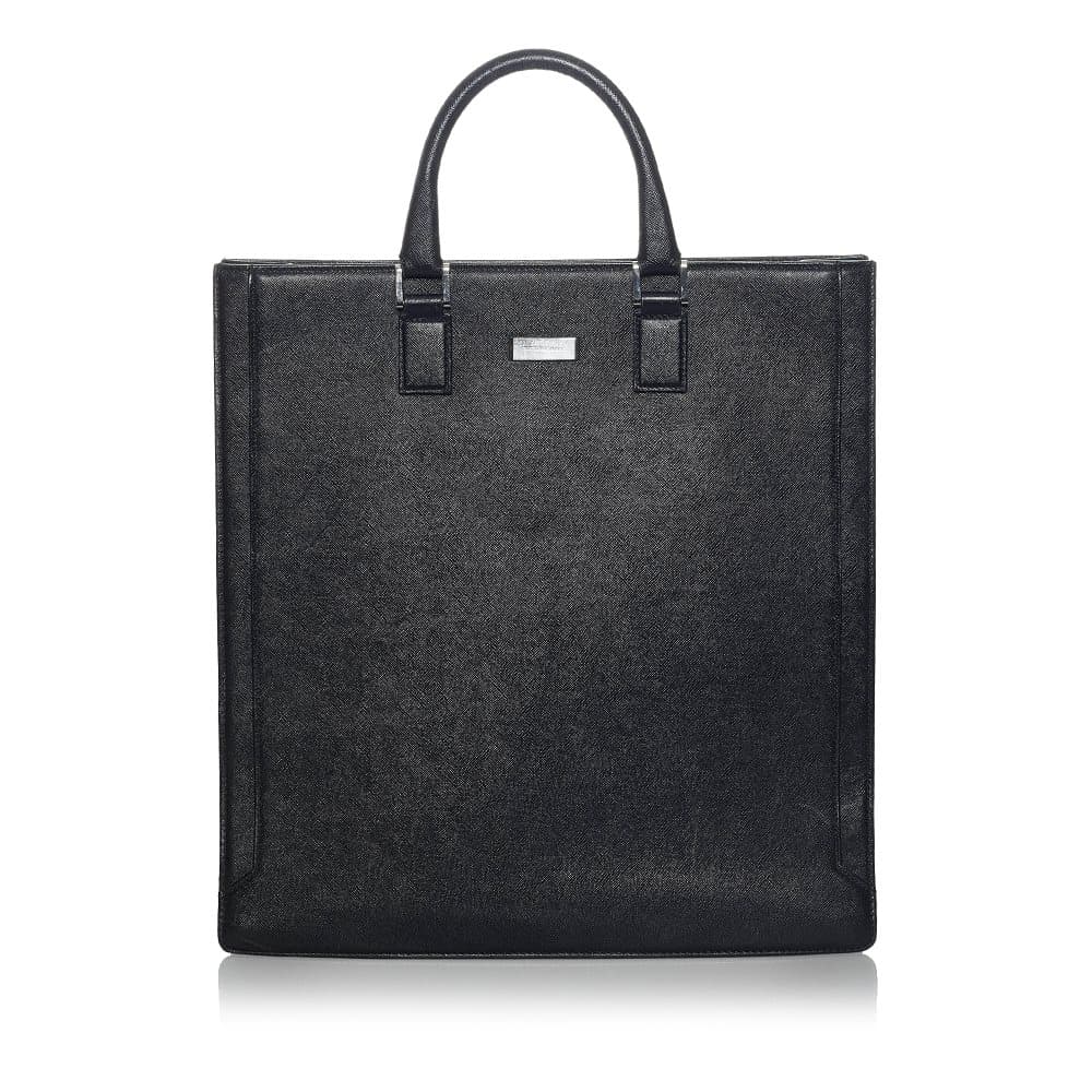 Pre-owned Burberry Leather Tote Black