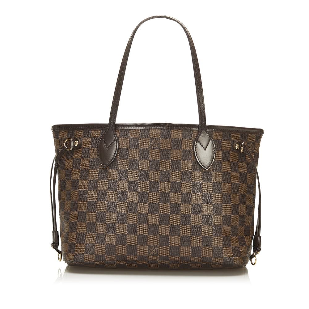 Pre-owned Louis Vuitton Damier Ebene Neverfull PM Brown