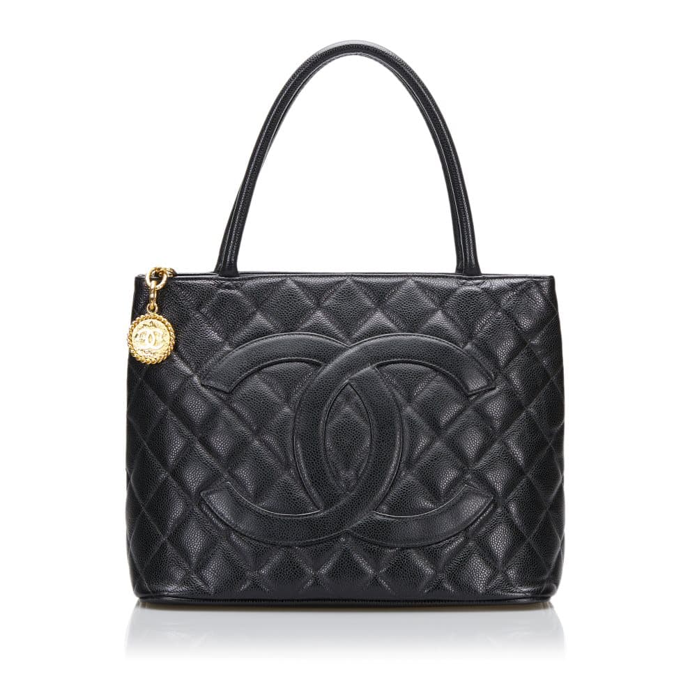 Pre-owned Chanel Caviar Medallion Tote Black
