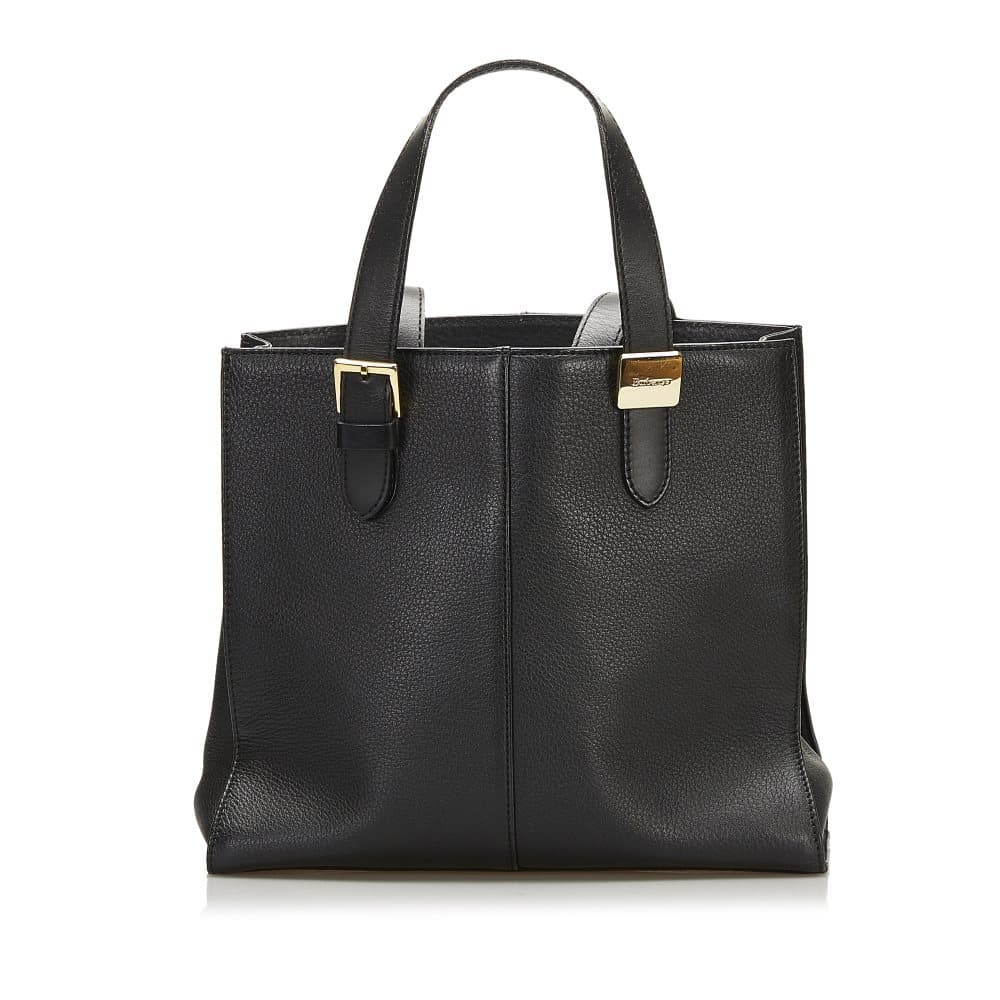Pre-owned Burberry Leather Tote Bag Black