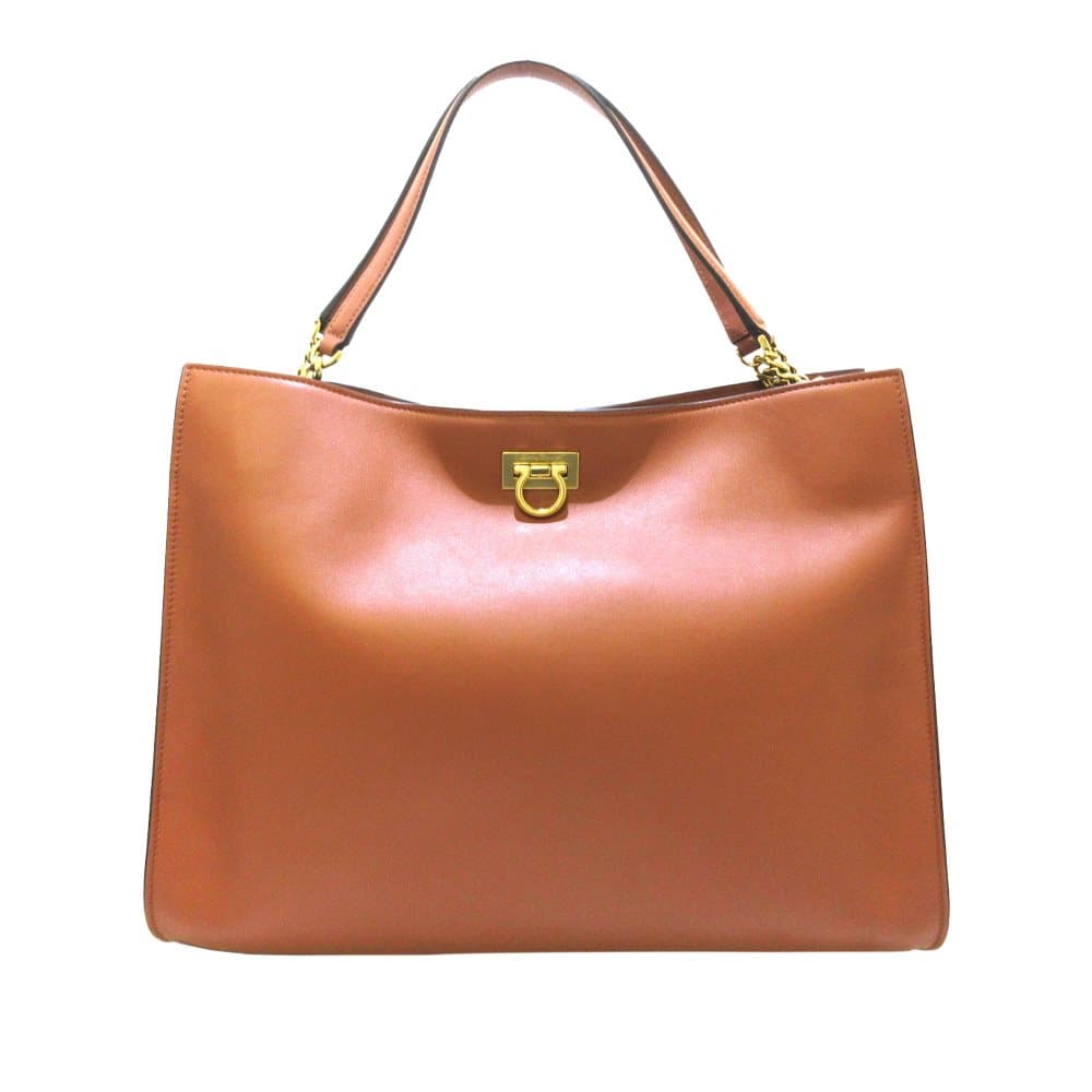 Pre-owned Ferragamo Trifolio Tote Bag Brown