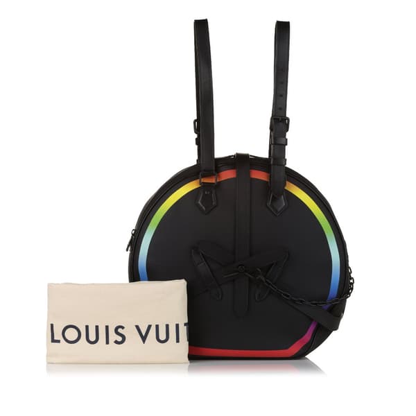 Pre-owned Louis Vuitton Taiga Rainbow Soft Hat Trunk Black