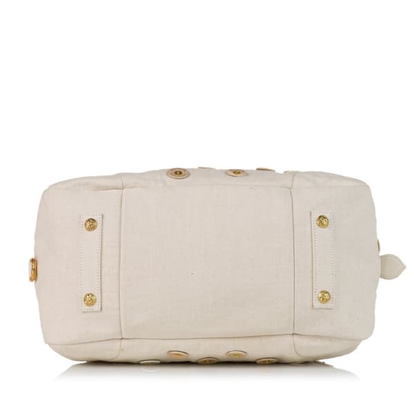 Pre-owned Louis Vuitton Polka Dots Bowly White