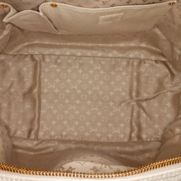 Pre-owned Louis Vuitton Polka Dots Bowly  White