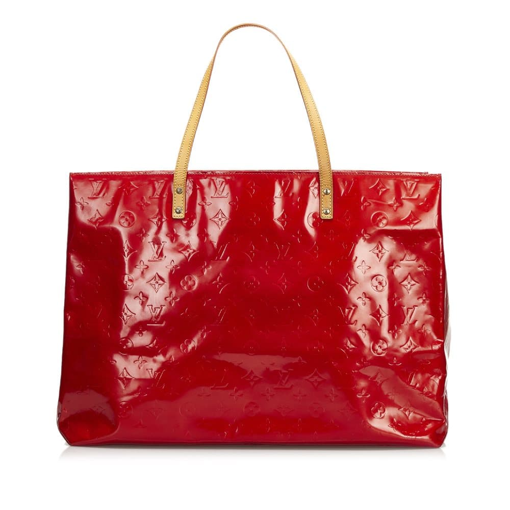 Pre-owned Louis Vuitton Vernis Reade GM Red