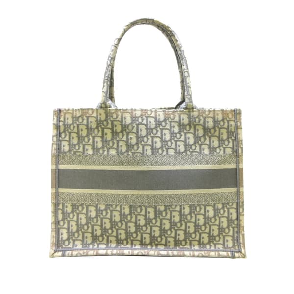 Pre-owned Dior Medium Oblique Book Tote Gray