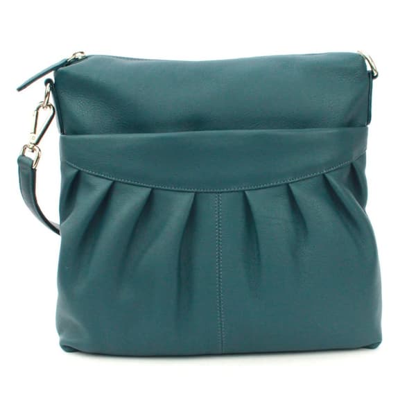 Eastern Counties Leather Dame/Ladies Leona Ruched læder håndtaske Petrol One Size