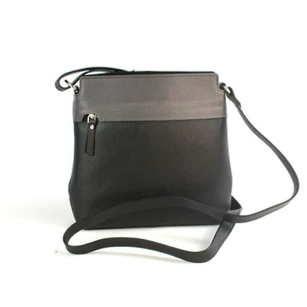 Eastern Counties Leather Womens/Ladies Opal Leather Handbag Black/Dark Grey One Size