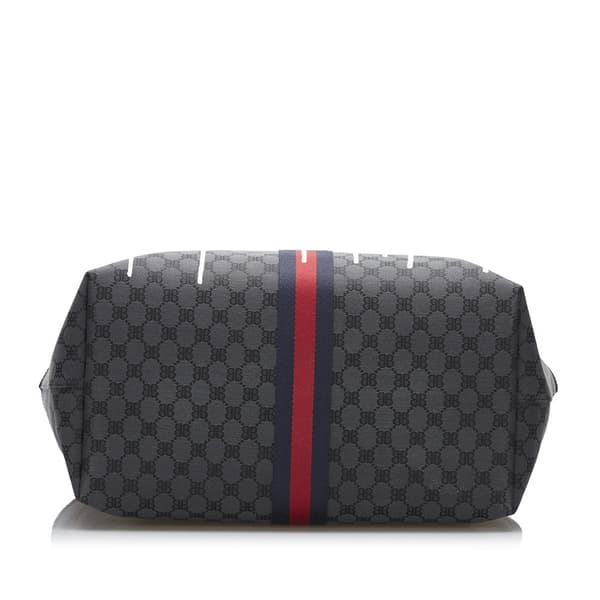 Pre-owned Balenciaga The Hacker Project Graffiti BB Supreme Tote Black