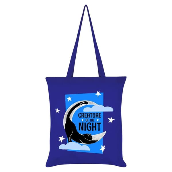 Grindstore Witches Familiar Creature Of The Night Tote Bag Royal Blue One Size
