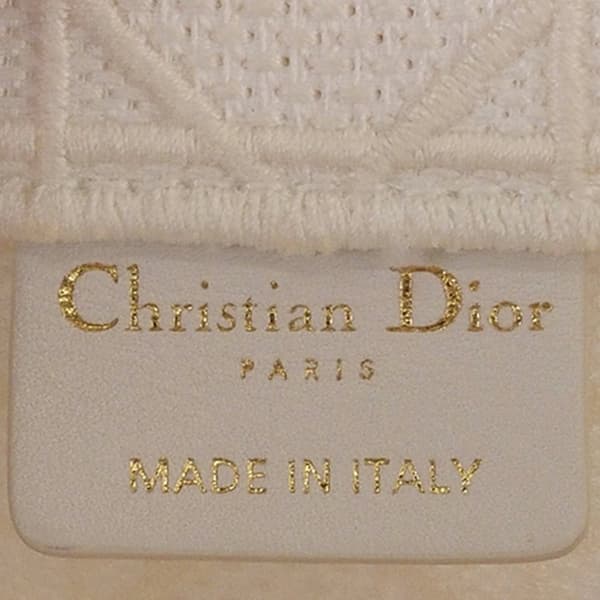 Pre-owned Dior Medium Cannage Book Tote White