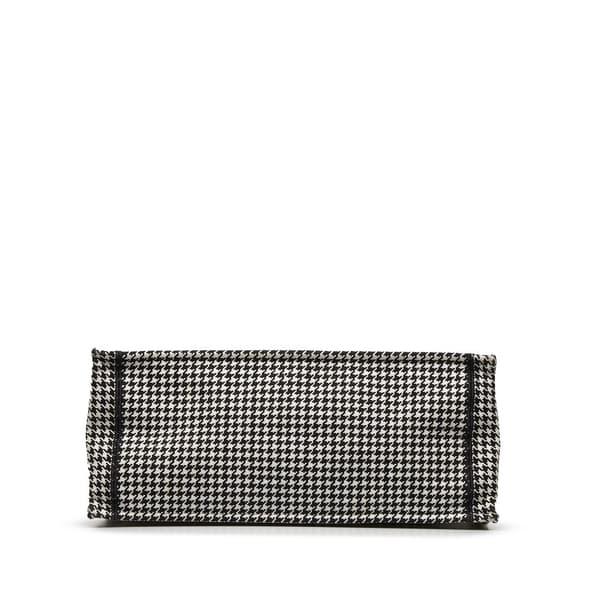 Pre-owned Dior Large Houndstooth Book Tote Black