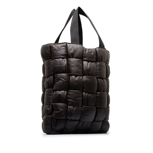 Pre-owned Bottega Veneta Padded Maxi Intrecciato Tote Black