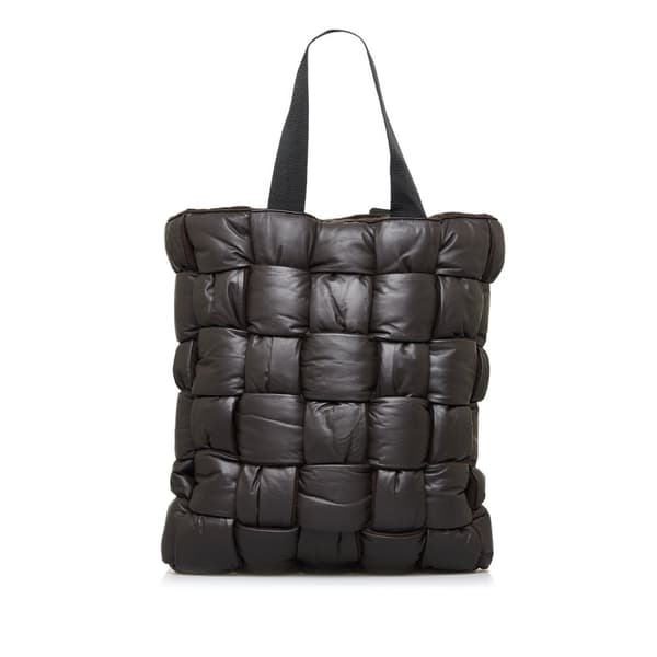 Pre-owned Bottega Veneta Padded Maxi Intrecciato Tote Brown