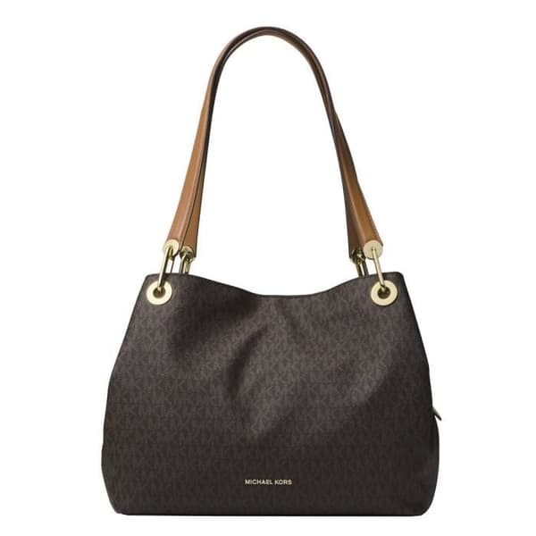 Michael Kors Raven Shoulder Tote Stor brun