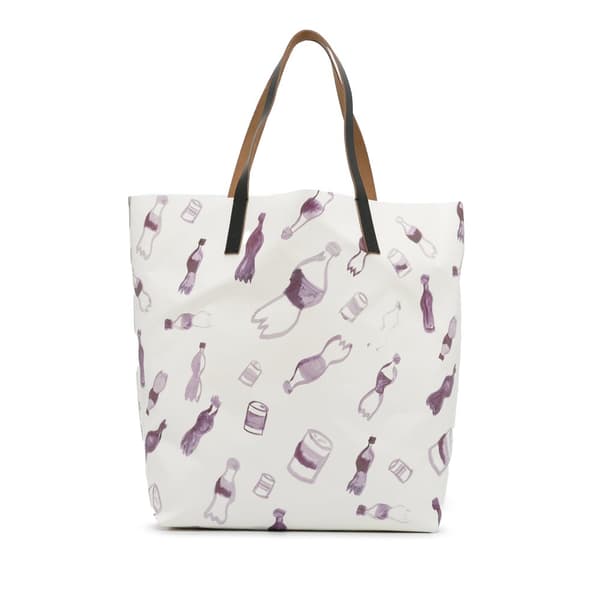 Pre-owned Marni Printed Tote Bag White
