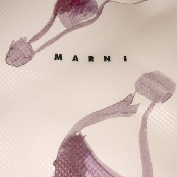 Pre-owned Marni Printed Tote Bag White