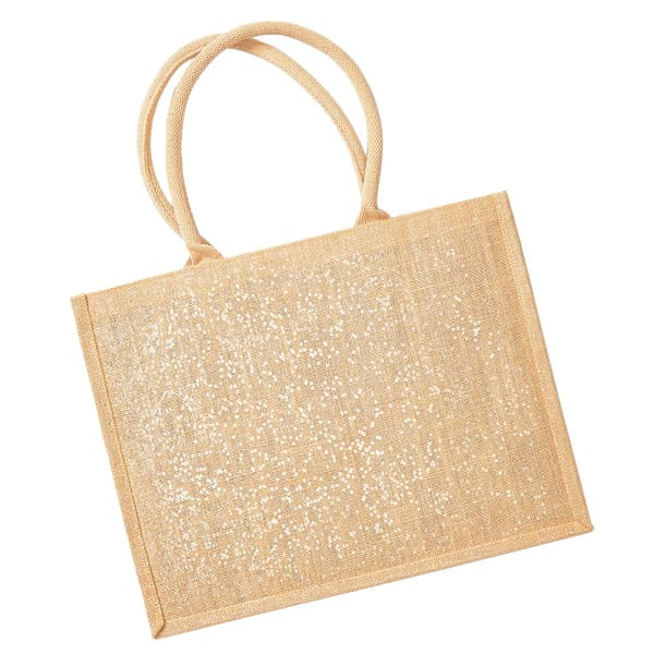 Westford Mill Shimmer Jute Shopper Natural Gold One Size