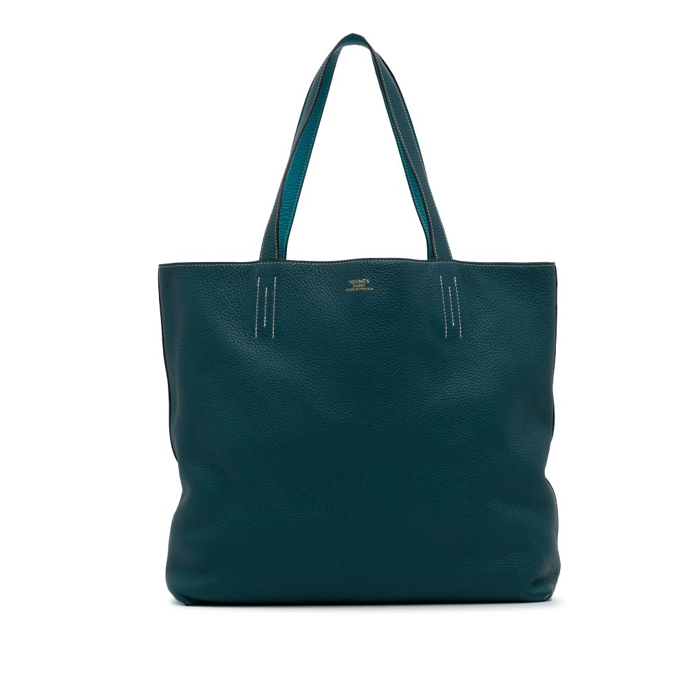image of Pre-owned Hermes Reversible Double Sens 45 Blue