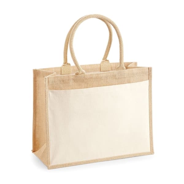 Westford Mill Shopper med ficka i jute Natural One Size