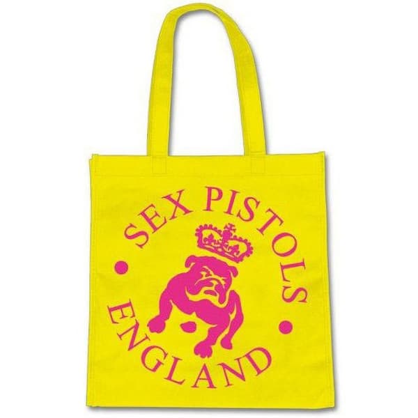 Sex Pistols Bulldog Tote Bag Yellow/Pink One Size