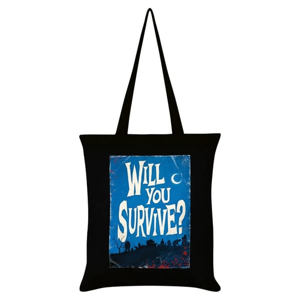 Grindstore Will You Survive? Horror Tote Bag Black/Blue One Size