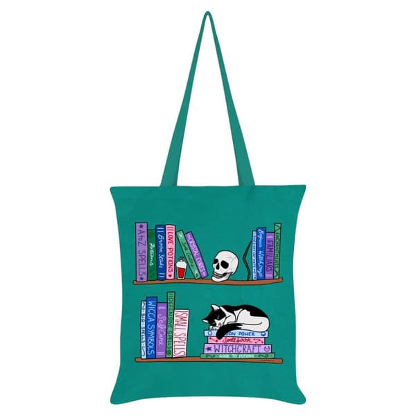 Grindstore Spellbooks & Familiars Tote Bag Emerald Green One Size