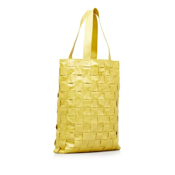Pre-owned Bottega Veneta Maxi Nappa Intrecciato Cassette Tote Yellow