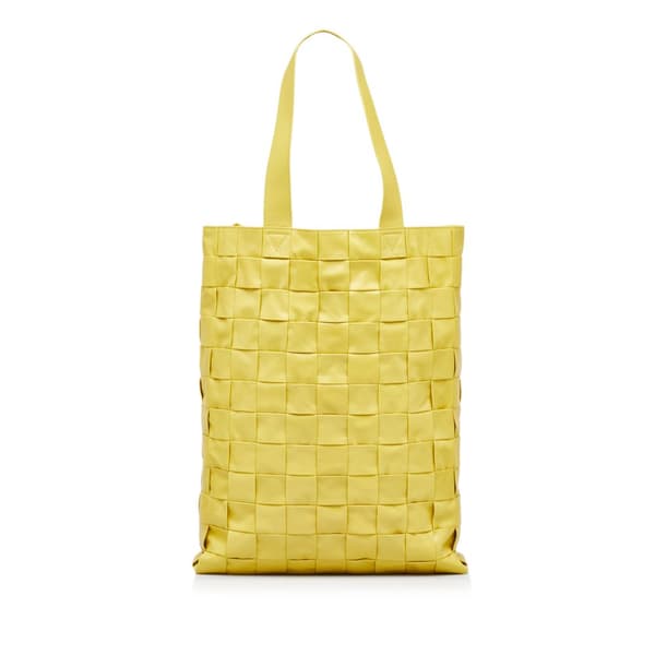 Pre-owned Bottega Veneta Maxi Nappa Intrecciato Cassette Tote Yellow